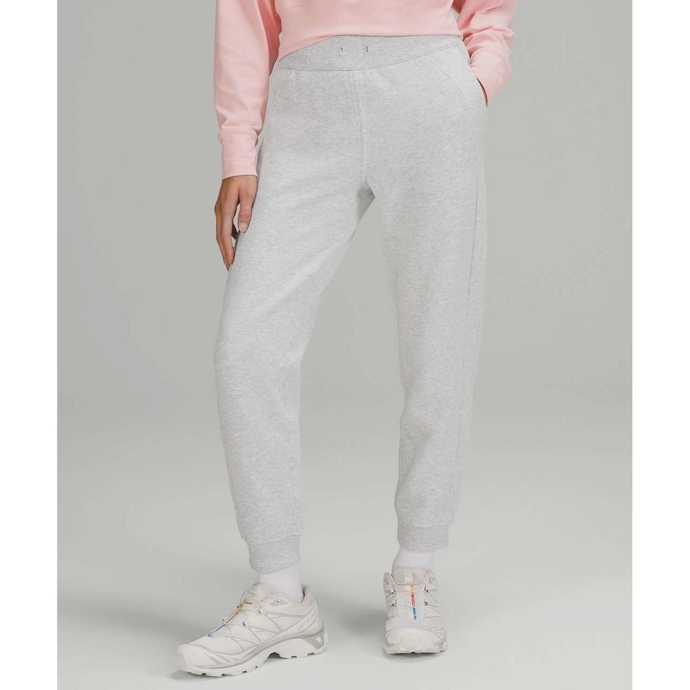 Lululemon Scuba Jogger Women's 6 Heathered Light Grey High-Rise 7/8 Length Terry